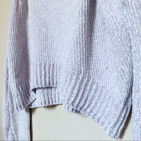 CHARLOTTE RUSSE - lilac knitted sweater Sz M - Picture 3 of 6